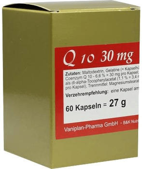 B & K Nutripharm Q 10 30 mg Kapseln (60 Stk.)