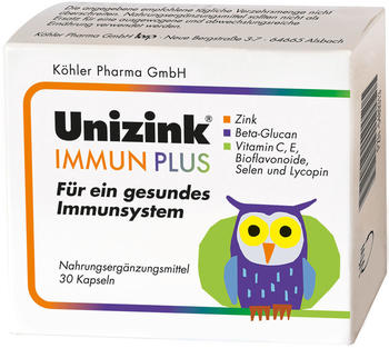 Köhler Pharma Unizink Immun Plus Kapseln (30 Stk.)