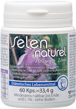 Pharma Peter Selennaturel 200 ?g + Zink Kapseln (60 Stk.)