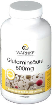 Warnke Gesundheit Glutaminsäure 500 mg Kapseln (250 Stk.)