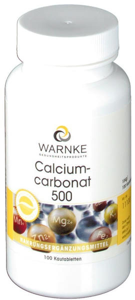 Warnke Gesundheit Calciumcarbonat 500 Kautabletten (100 Stk.)