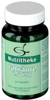 11 A Nutritheke Green Line Folsäure 0,4 mg Kapseln (90 Stk.)