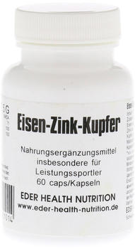Eder Health Nutrition FE ZN CU Eisen Zink Kupfer Kapseln (60 Stk.)