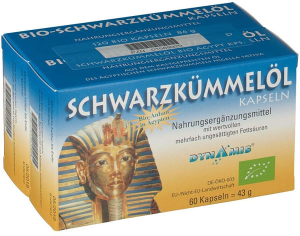 Dynamis Schwarzkümmel Bio Ägypt. Kapseln (120 Stk.)