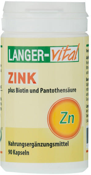 Langer vital Zink + Vitamine Pantothensäure und Biotin Kapseln (90 Stk.)