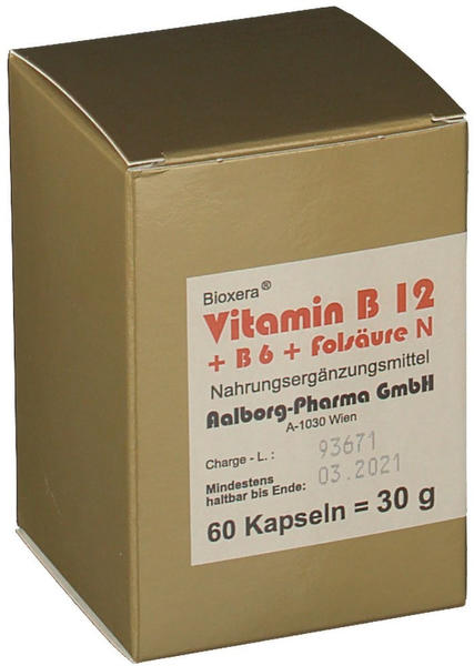 Aalborg Pharma Vitamin B12 + B6 + Folsäure Komplex N Kapseln (60 Stk.)