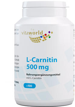 Vita-World L-Carnitin 500 mg Kapseln (100 Stk.)