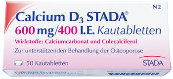 Stada Calcium D3 600 mg/400 I.E. Kautabletten (50 Stk.)