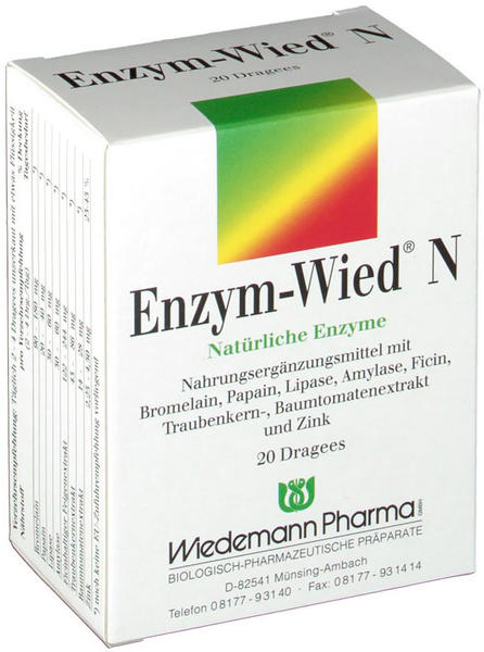 Wiedemann Enzym N Dragees (20 Stk.)