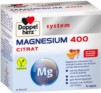 Doppelherz system Magnesium 400 Citrat Granulat (20 Stk.)
