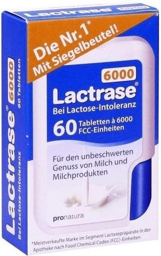 Pro Natura Lactrase 6.000 FCC Tabletten im Klickspender (60 Stk.)