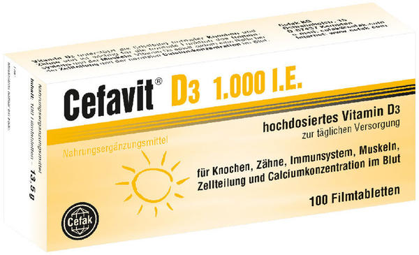 Cefak KG Cefavit D3 1000 I.E. Filmtabletten (100 Stk.)