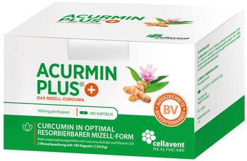 Cellavent Acurmin Plus Das Mizell-Curcuma Weichkapseln (180 Stk.)