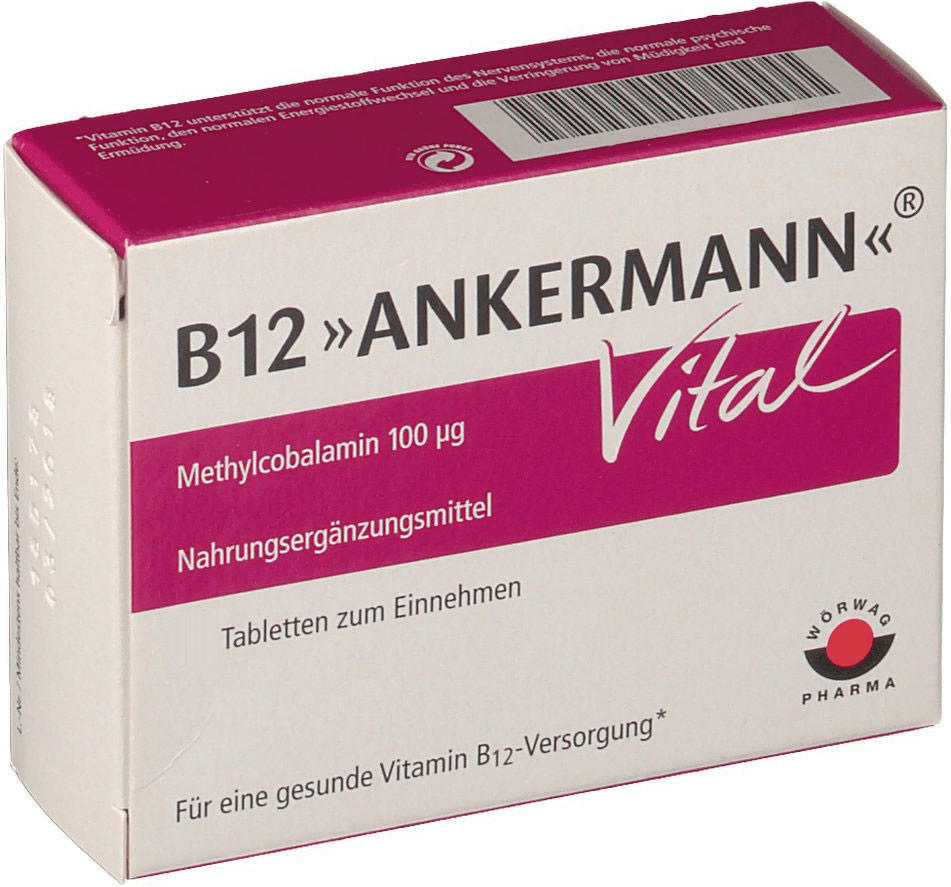 Wörwag Pharma B12 Ankermann Vital Tabletten (50 Stk.) Erfahrungen 4/5  Sternen