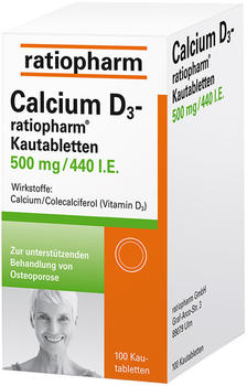ratiopharm Calcium D3 Kautabletten (100 Stk.)