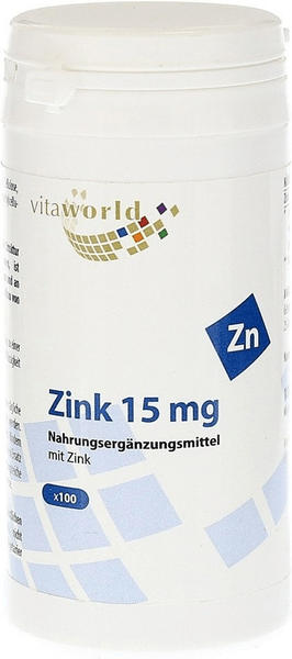 Vita-World Zink 15 mg Zinkgluconat Kapseln (100 Stk.)