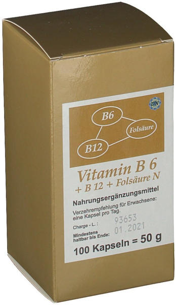 Diamant Natuur B.V. Vitamin B6 + B12 + Folsäure N Kapseln (100 Stk.)