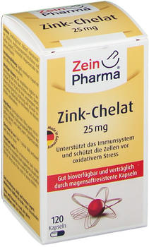 ZeinPharma Zink Chelat 25 mg magensaftresist veg. Kapseln (120 Stk.)