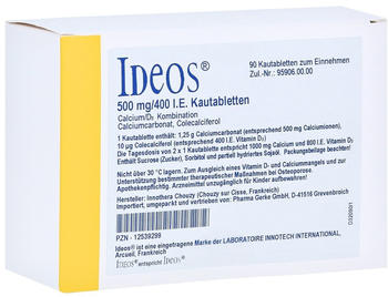 Pharma Gerke Ideos 500 mg/400 I.E. Kautabletten (90 Stk.)