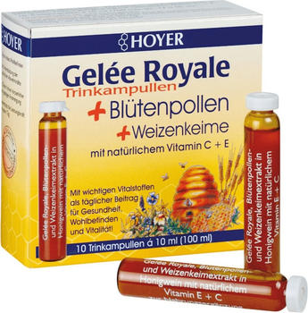 Hoyer Gelee Royale Trinkampullen Blütenpollen & Weizenkeime (10x10ml)