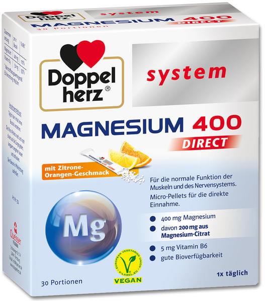 Doppelherz system Magnesium 400 Direct Pellets (30 Stk.)