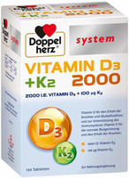 Doppelherz Vitamin D3 2000+K2 system Tab 120 St