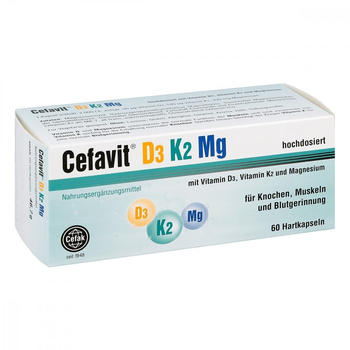Cefak KG Cefavit Vitamin D3 + Vitamin K2 + Magnesium Hartkapseln (60 Stk.)