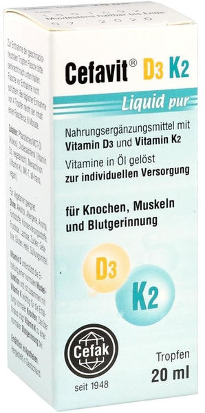 Cefak KG Cefavit Vitamin D3 + Vitamin K2 Liquid Pur Tropfen (20ml)