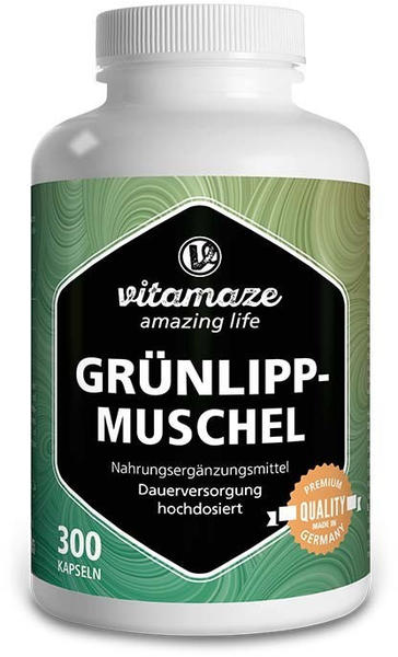 Vitamaze Grünlippmuschel 1500 mg Kapseln (300 Stk.)