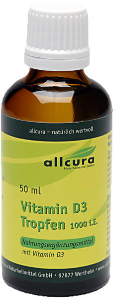 Allcura Vitamin D3 Tropfen 1000 I.E. (50ml)