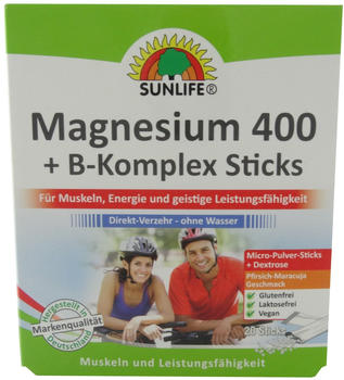 Sunlife Magnesium 400 + B-Komplex Sticks (20 Stk.)