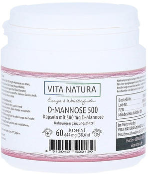 Vita Natura D-mannose 500mg Kapseln (60 Stk.)