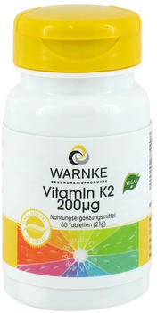 Warnke Gesundheit Vitamin K2 200 µg Tabletten (60 Stk.)