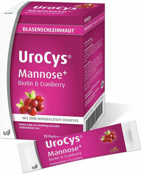 Hübner UroCys Mannose+ Biotin & Cranberry Sticks (15 Stk.)