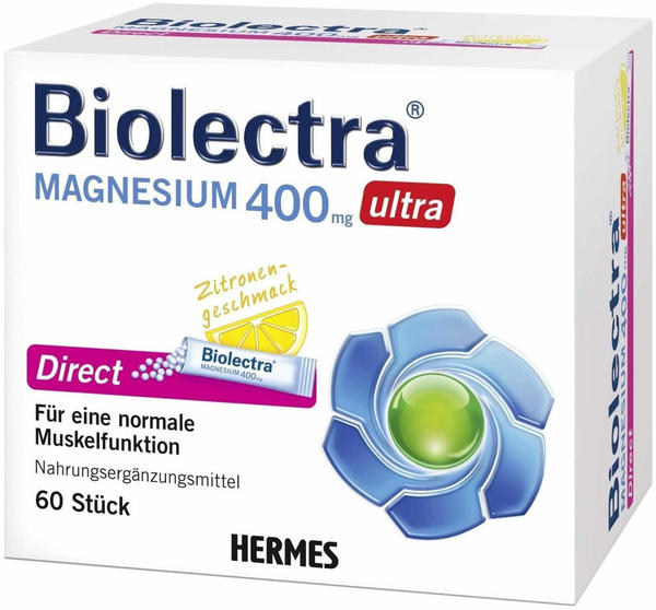 Hermes Biolectra Magnesium 400mg ultra Direct Zitrone (60 Stk.)