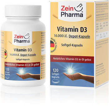 ZeinPharma Vitamin D3 14.000 I.E. Softgel-Kapseln (120 Stk.)