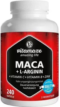 Vitamaze MACA + L-Arginin Kapseln (240 Stk.)