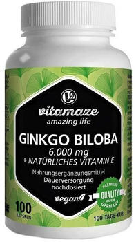 Vitamaze Ginkgo Biloba 6000mg Kapseln (100 Stk.)