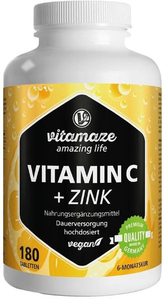 Vitamaze Vitamin C + Zink Tabletten (180 Stk.)
