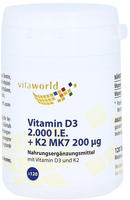 Vitamin D3+k2 2.000 I.E./200 &micro;g Tablette 120 St
