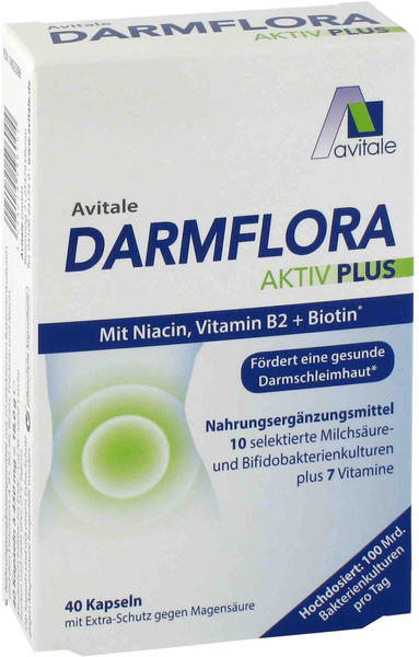 Avitale Darmflora Aktiv Plus 100 Mrd. Bakterien + 7 Vitamine Kapseln (40 Stk.)