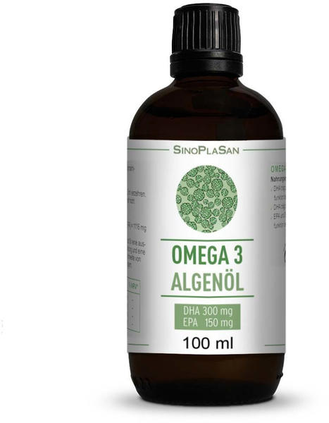 Sinoplasan Omega-3 Algenöl DHA 300mg + EPA 150mg Öl (100ml)