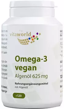 Vita-World Omega-3 vegan Algenöl 625mg Kapseln (120 Stk.)