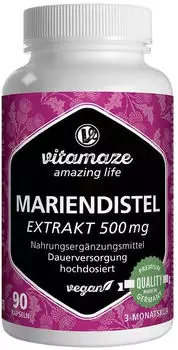 Vitamaze Mariendistel Extrakt 500mg Kapseln (90 Stk.)