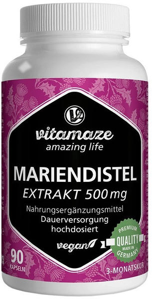Vitamaze Mariendistel Extrakt 500mg Kapseln (90 Stk.)