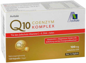 Avitale Coenzym Q10 100mg Kapseln + Vitamine + Mineralstoffe Kapseln (120 Stk.)