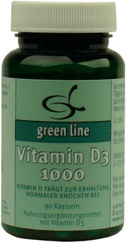 Greenline Vitamin D3 1.000 I.E. Kapseln (90 Stk.)