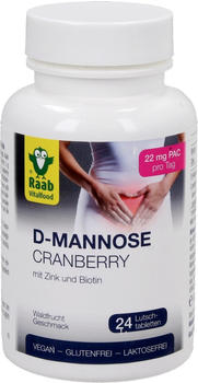 Raab Vitalfood D-Mannose-Cranberry Lutschtabletten (24 Stk.)