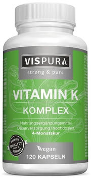 Vispura Vitamin K Komplex hochdosiert K1 + K2 Kapseln (120 Stk.)