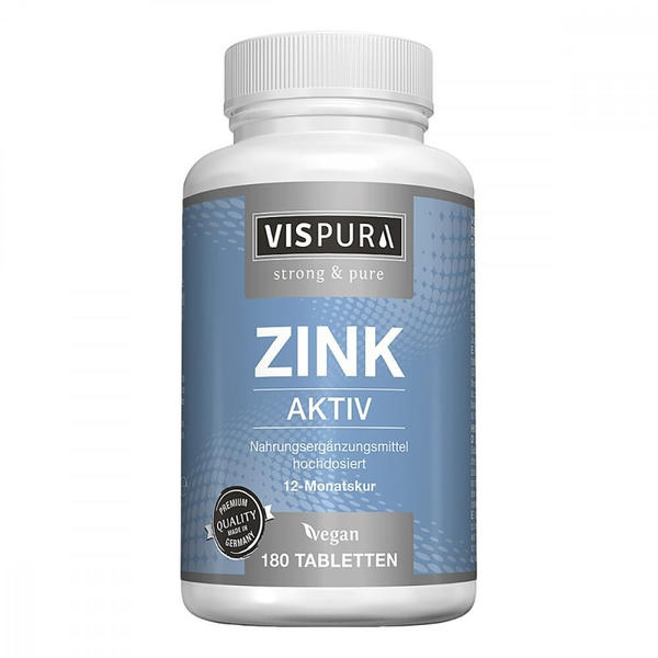 Vispura Zink Aktiv 25mg hochdosiert Tabletten (180 Stk.)